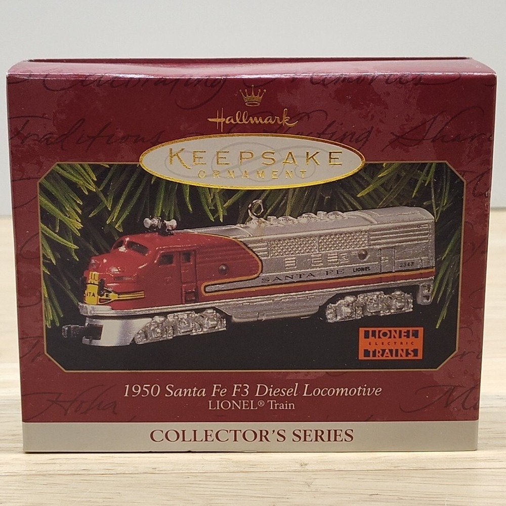 1997 Lionel Hallmark Keepsake Ornament Train 1950 Sata Fe Diesel Locomotive